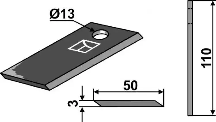 Rotorklinge 110x50mm